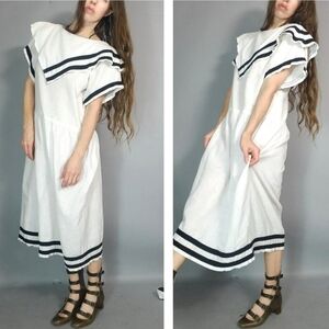 Vintage Young Edwardian White Dress S M